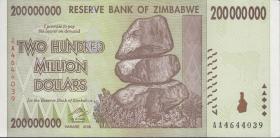 Zimbabwe P.081 200.000.000 Dollars 2008 (1) 