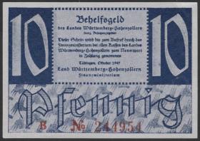 R.215a: Württemberg 10 Pfennig 1947 (1-) 
