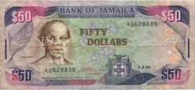 Jamaika / Jamaica P.73b 50 Dollars 1993 (3) 