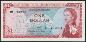 Ost Karibik / East Caribbean P.13a 1 Dollar (1965) (2) 