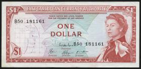 Ost Karibik / East Caribbean P.13e 1 Dollar (1965) (2) 