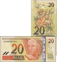 Brasilien / Brazil P.250b 20 Reais (ab 2002) (1) 