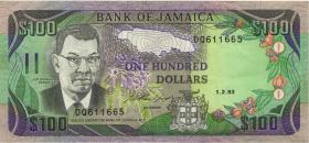 Jamaika / Jamaica P.075c 100 Dollars 1993 (3) 