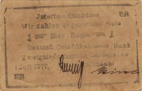 R.936a: Deutsch-Ostafrika 1 Rupie 1917 ER (1-) 