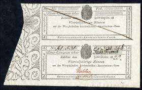 A-516 Westfalen 6 Francs 1820 (2) mit Talon 