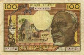 Äquat.-Afrikan.-Staaten P.03d 100 Francs (1963) D (3-) 