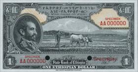 Äthiopien / Ethiopia P.12/17s 1 - 500 Dollars (1945) (1) 