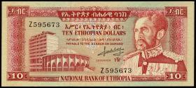 Äthiopien / Ethiopia P.27 10 Dollars (1966) (1) 