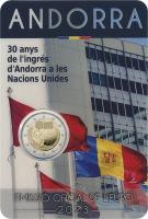 Andorra 2 Euro 2023 30 Jahre UN-Beitritt im Blister 