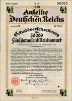 Anleihe des Deutschen Reiches 50.000 Mark 1935 (1-) 