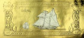 Antigua & Barbuda P.CS5s 100 Dollars Gold/Silber-Banknote "Captain Charles Gibb's Schooner Maria" 