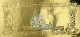 Antigua & Barbuda P.CS5ac 100 Dollars Gold/Silber-Banknote "Captain Samuel Bellamy and the Whidah" 