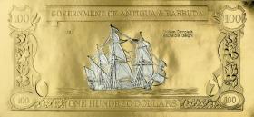Antigua & Barbuda P.CS5ad 100 Dollars Gold/Silber-Banknote "Captain William Dampier and the St. George" 