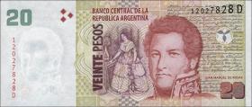 Argentinien / Argentina P.355a 20 Pesos (2003-2011) U.5 (1) 