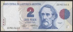Argentinien / Argentina P.340a 2 Pesos (1992-1993) (1) 