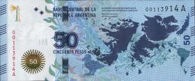 Argentinien / Argentina P.362 50 Pesos 2015 Falklandkrieg (1) Serie A 