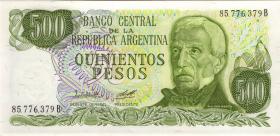Argentinien / Argentina P.303c 500 Pesos (1977-82) (1) 