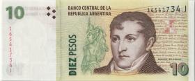 Argentinien / Argentina P.354a 10 Pesos (2003-2011) u.4 (1) 