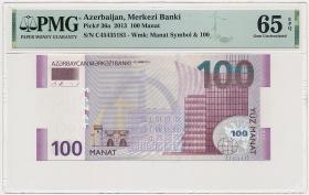 Aserbaidschan / Azerbaijan P.36 100 Manat 2013 (2015) (1) PMG 