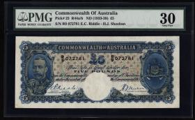 Australien / Australia P.23 5 Dollars (1933-39) (2) 