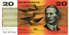 Australien / Australia P.46e 20 Dollars (1985) (2+) 