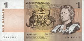 Australien / Australia P.42c 1 Dollar (1979) (2) 