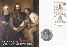 B-1308 • Johannes Gutenberg, 600. Geburtstag 