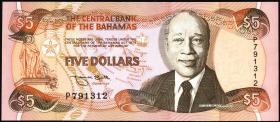 Bahamas P.52 5 Dollars 1974 (1995) (1) 