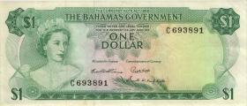 Bahamas P.18b 1 Dollar 1965 (3+) 