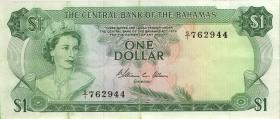 Bahamas P.35b 1 Dollar 1979 (3+) 