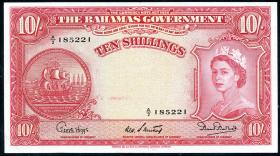 Bahamas P.14d 10 Shillings (1953) (1/1-) 