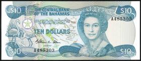 Bahamas P.46a 10 Dollars 1974 (1984) (1) 