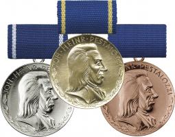 B.0160-162e Pestalozzi-Medaillen komplett 