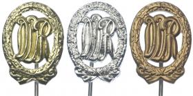 B.1056a-1058a Sportabzeichen für Erwachsene Gold-Silber-Bronze 