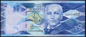 Barbados P.73 2 Dollars 2013 (1) 