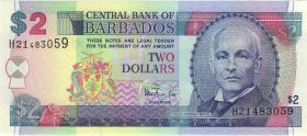 Barbados P.54b 2 Dollars (1998) (1) 