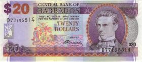 Barbados P.69b 20 Dollars 2007 (2009) (1) 