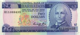 Barbados P.36b 2 Dollars (1986) (1) 