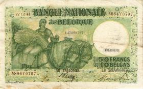 Belgien / Belgium P.106 50 Francs = 10 Belgas 1935-1947  (3) 