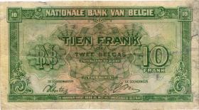 Belgien / Belgium P.122 10 Francs = 2 Belgas 1943 (3) 