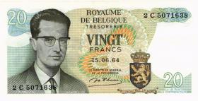 Belgien / Belgium P.138 20 Francs 1964 (1) 