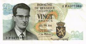 Belgien / Belgium P.138 20 Francs 1964 (3) 