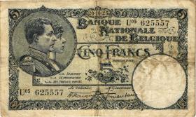 Belgien / Belgium P.093 5 Francs 1925 (4) 