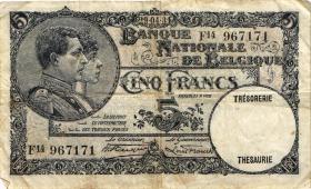 Belgien / Belgium P.097 5 Francs 1931 (3) 