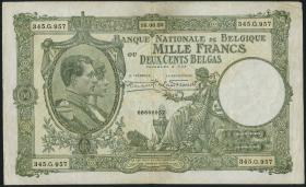 Belgien / Belgium P.104 1000 Francs = 200 Belgas 1932 (3) 