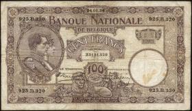 Belgien / Belgium P.095 100 Francs 1921-1927 (4) 