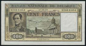 Belgien / Belgium P.126 100 Francs 1948 (3+) 