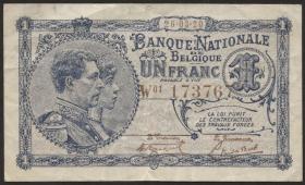 Belgien / Belgium P.092 1 Franc 1920 (3) 