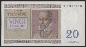Belgien / Belgium P.132b 20 Francs 1956 (1) 
