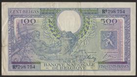 Belgien / Belgium P.124 500 Francs = 10 Belgas 1943 (3) 